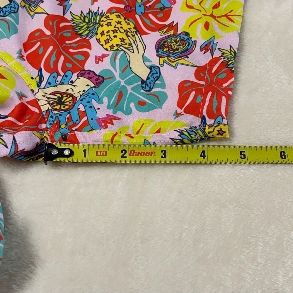 BOARDIES / Tropical Pineapple Scubba Print Swim Trunks Size L